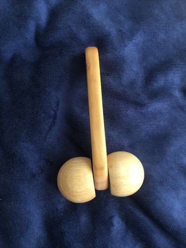 Wood roller back massager - massager, hand